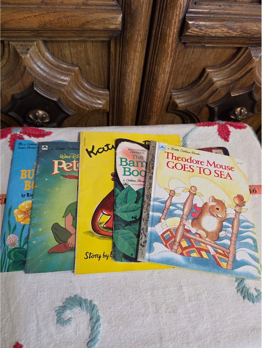 Vintage Books Lot of 5: Peter Pan Bambi Theodore Mouse Katy No-Pocket Buttercup